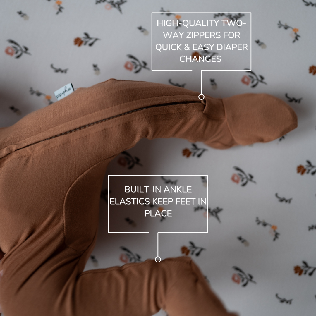 Bamboo Footed Sleepers | Solids: Cranberry
