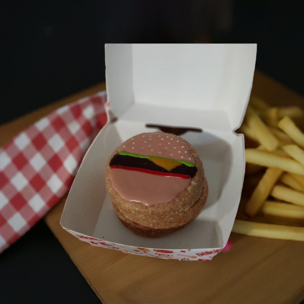 Hamburger and cheeseburger for your dogs - Hamburger and cheeseburger cookies for dogs: Petits / Emballage individuel