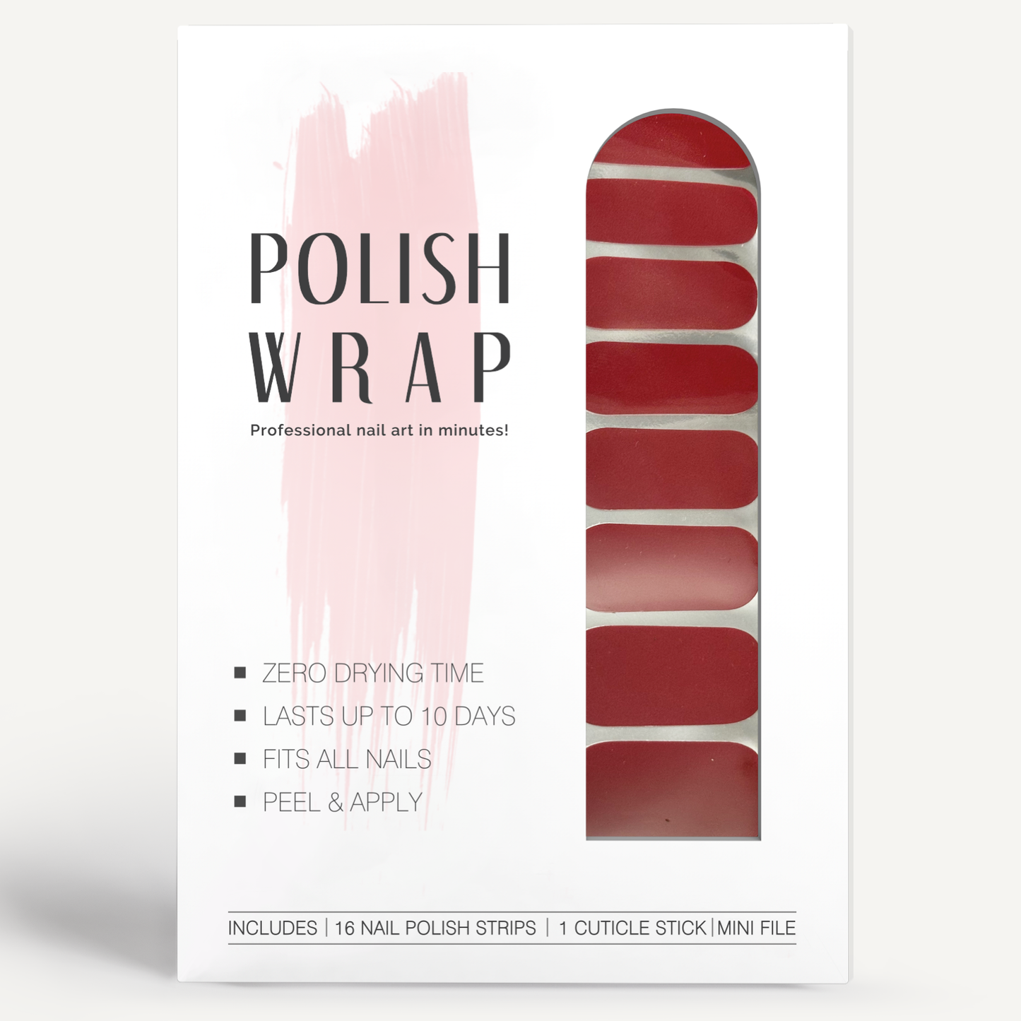 Merlot Nail Art Polish Wrap Kit