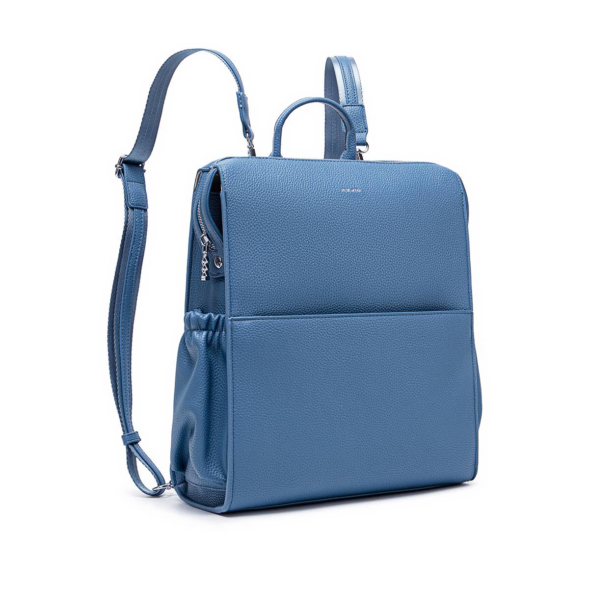 Kylie Small - Recycled Vegan Backpack - Muted Blue Pebbled: Muted Blue Pebbled / SM