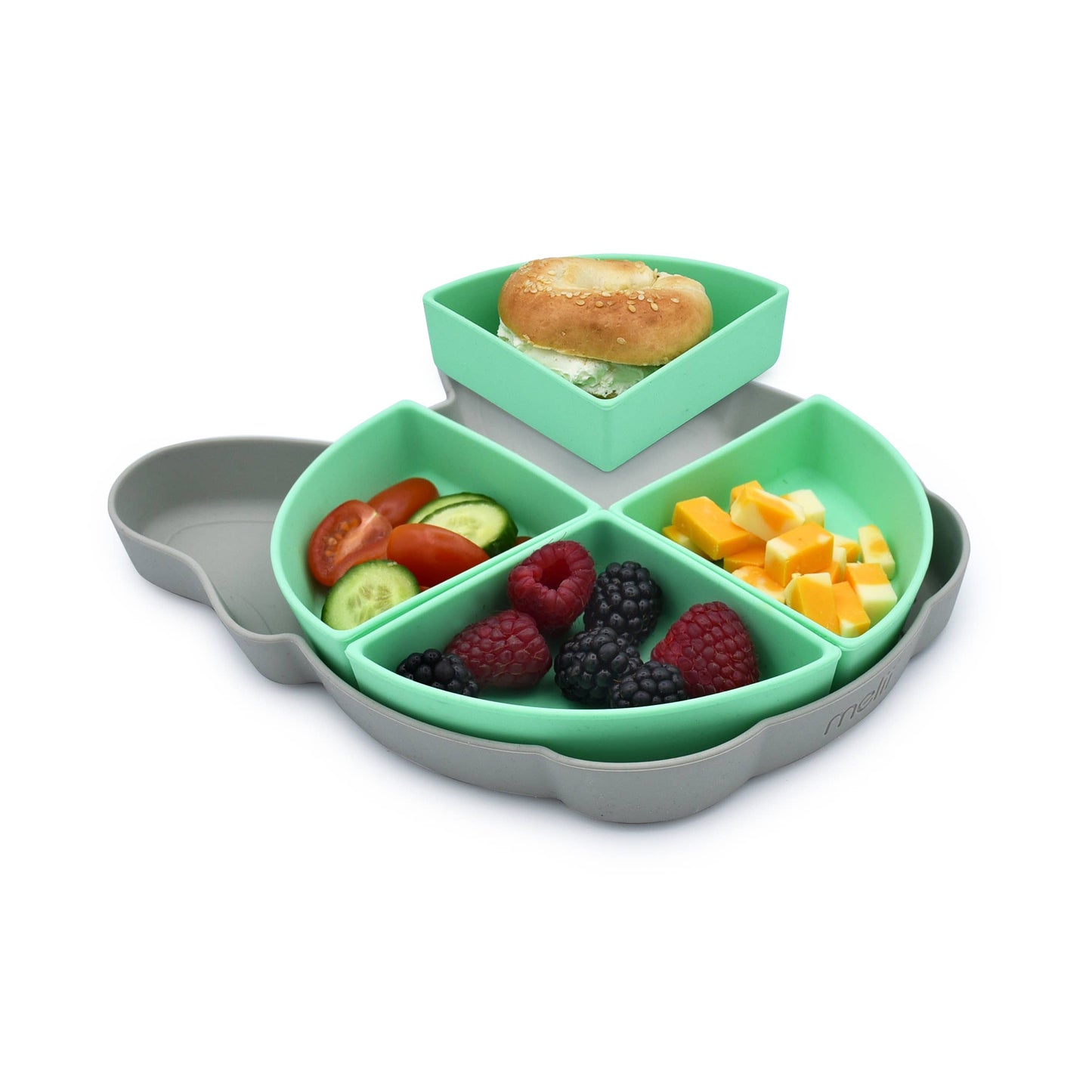 Silicone Divided Suction Plate with Removable Dividers: Bulldog