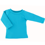 "Brights" Ribbed Blue Curaco Rashguard