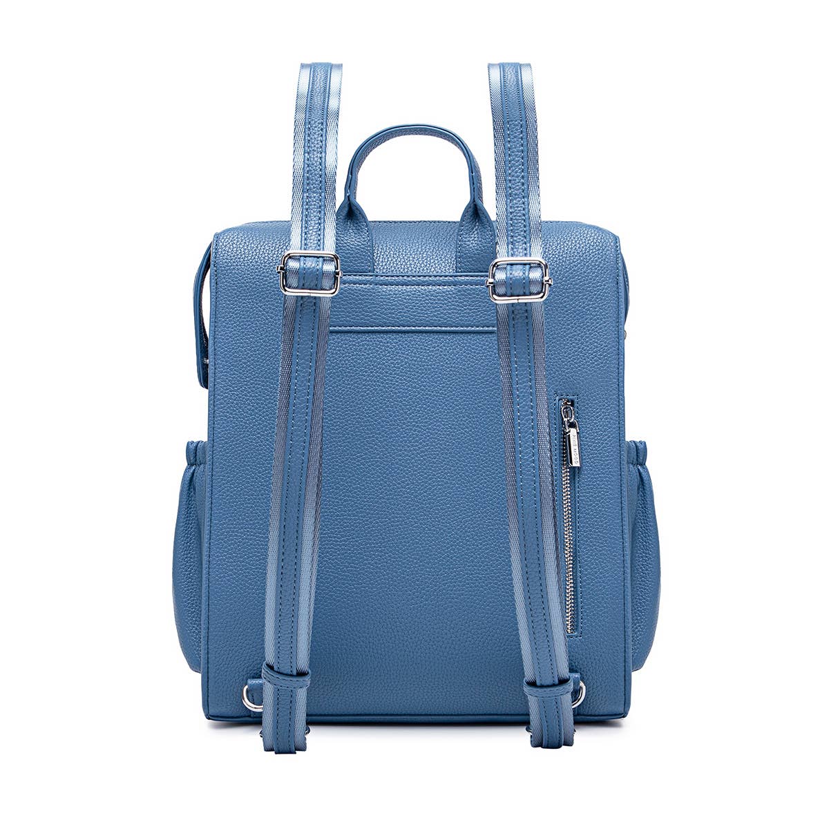 Kylie Small - Recycled Vegan Backpack - Muted Blue Pebbled: Muted Blue Pebbled / SM
