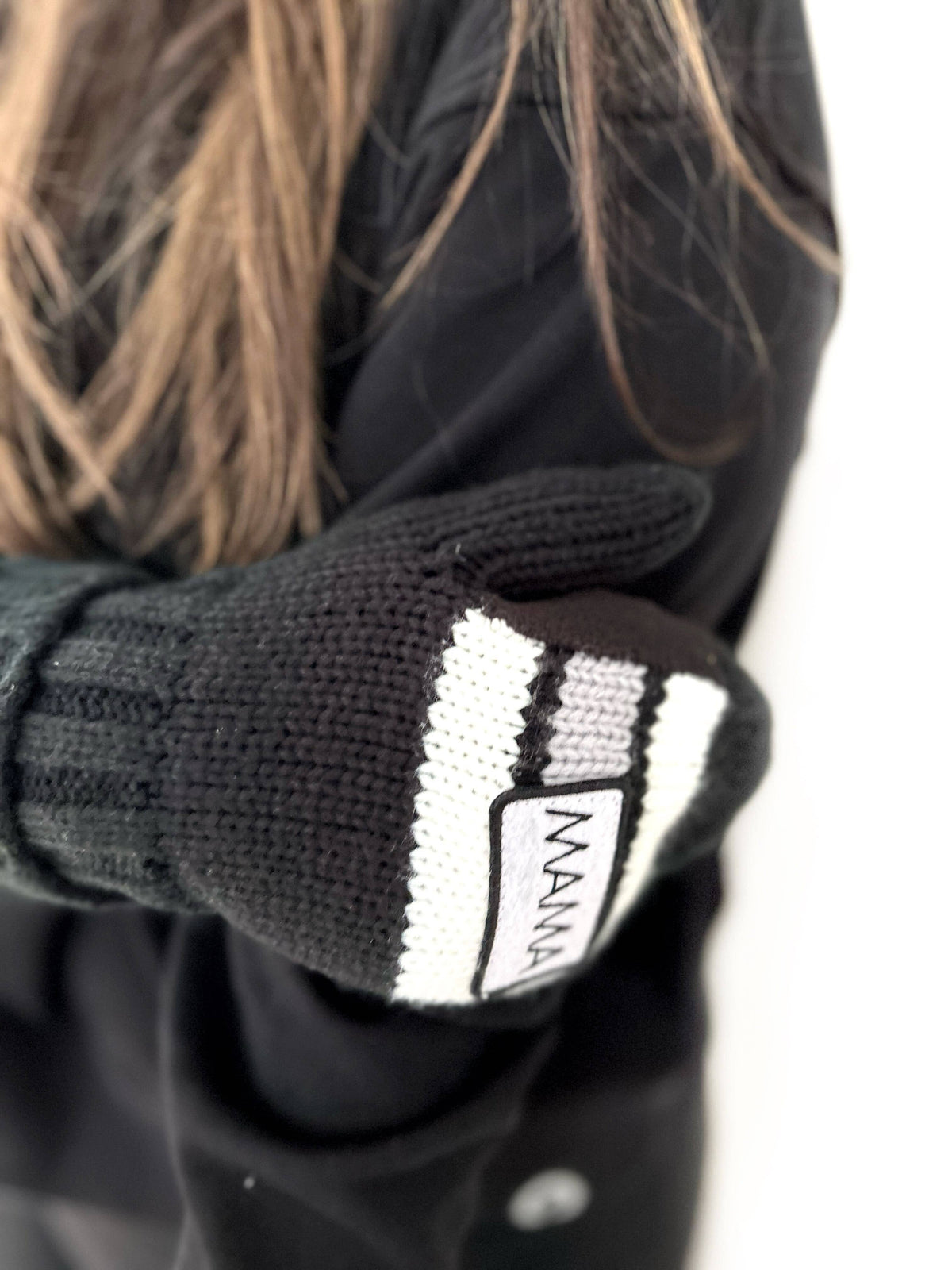 Hockey Mama | Mittens: Black