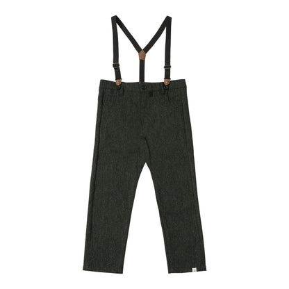 Marcus Pants with Suspenders | Green Tweed | Me & Henry