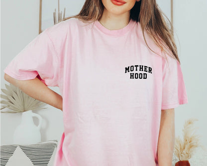 Motherhood Crewneck Tee Minimalist Mama Shirt, Mother's Day: Pepper / Large