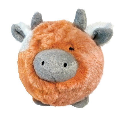 Fuzzy Wuzzy MooMoo Spikers 2-in-1 Spiker Ball Toy: Orange (Small)