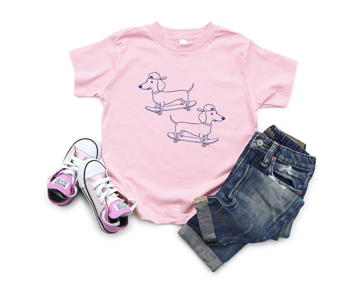 Skater Pups Tee | Minis: White / T-Shirt / Toddler 4T