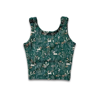 Youth Bamboo Longline Bralette-Style Tank | Celestial Floral