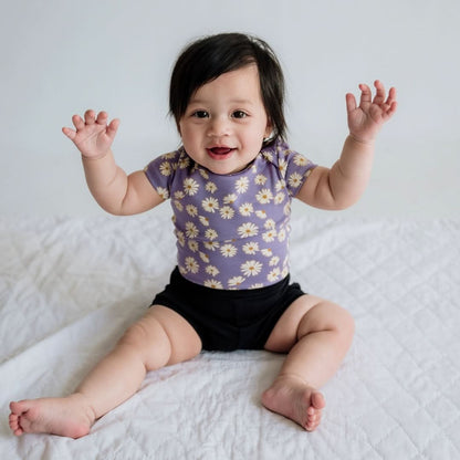 Baby Bamboo High-Waisted Shorties | Bumblebee Meadow