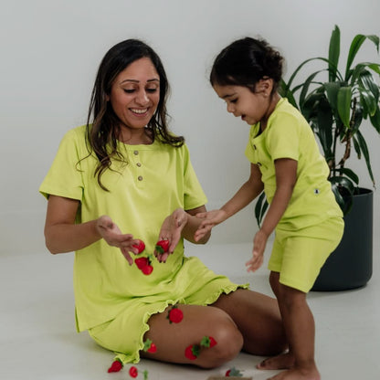 Ladies' Bamboo 2-Piece Short Sleeve Lounge Set | Berry