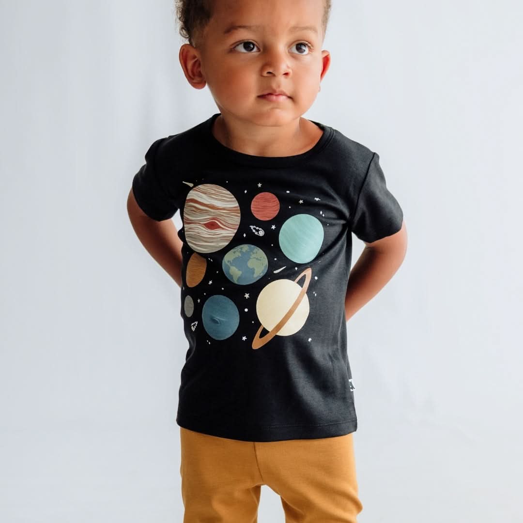 Baby/Kids' Bamboo Graphic T-Shirt | "Stay Wild Moonchild" | Rosewood