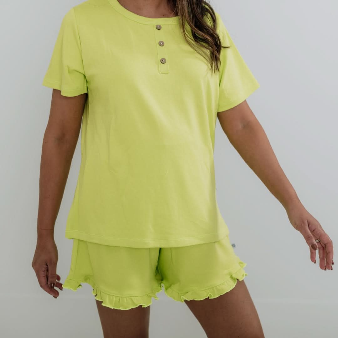 Ladies' Bamboo 2-Piece Short Sleeve Lounge Set | Berry