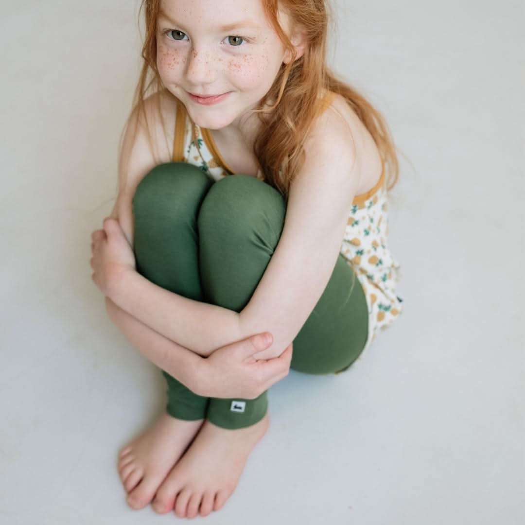 Kids' Bamboo Leggings | Leaf Green