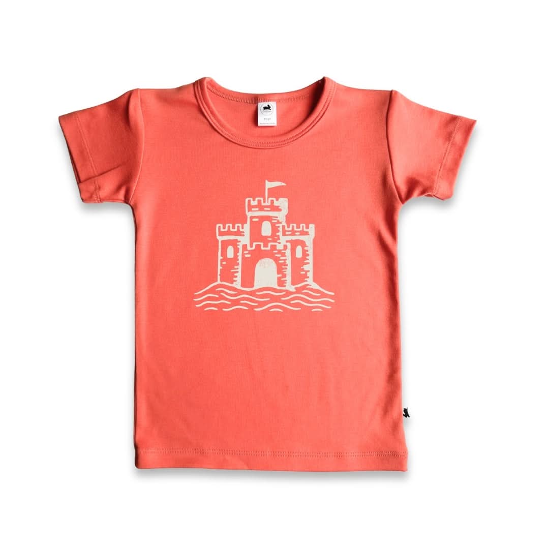 Baby/Kids' Bamboo Graphic T-Shirt | "Happiness Comes In Waves" on Cream