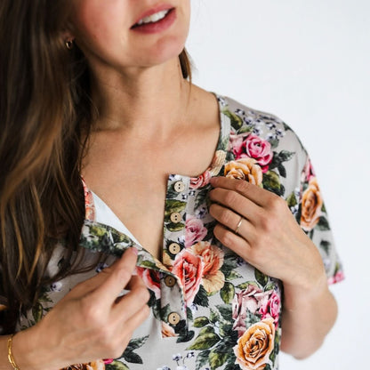 Ladies’ Bamboo Winslow Dress with Placket | Antique Floral