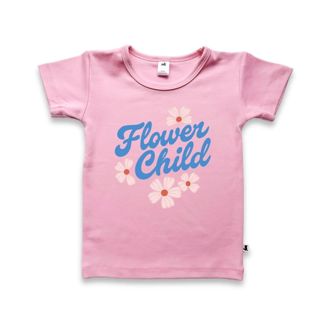 Baby/Kids' Bamboo Graphic T-Shirt | "Happiness Comes In Waves" on Cream