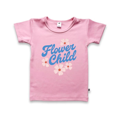 Baby/Kids' Bamboo Graphic T-Shirt | "Happiness Comes In Waves" on Cream