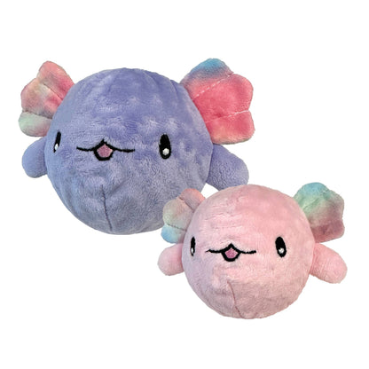 Fuzzy Wuzzy Axolotl Spikers 2-in-1 Spiker Ball Toy: Pink (Small)