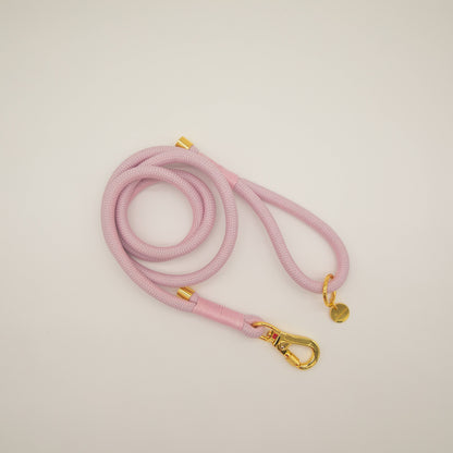 BRAIDED ROPE LEASH - PINK