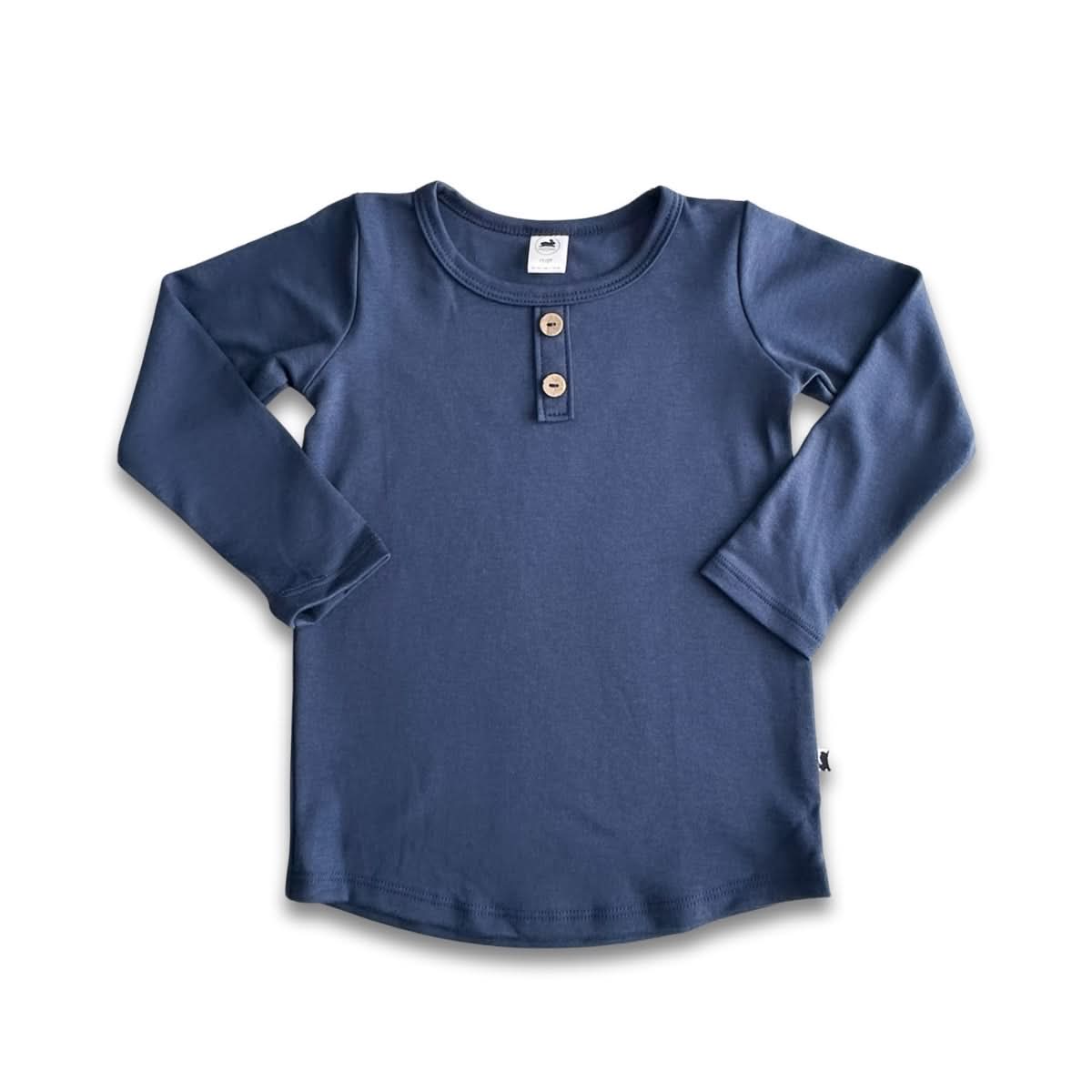 Kids' Bamboo Henley Long-Sleeve Shirt | White