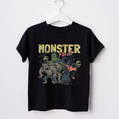 Kids Halloween Shirt Monster Graphic Tee For Toddler: Natural / 5T