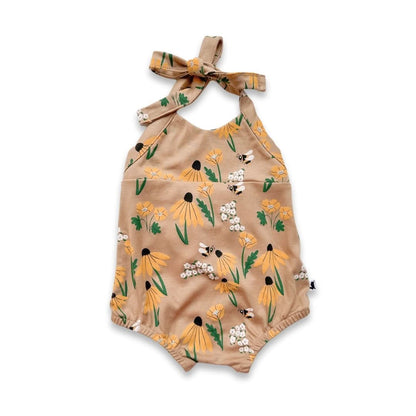 Baby/Kids' Bamboo Halter Romper | Bison Plaid