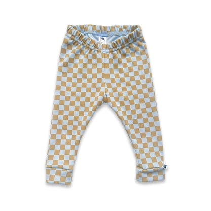 Baby Bamboo Leggings | Blue Checkers