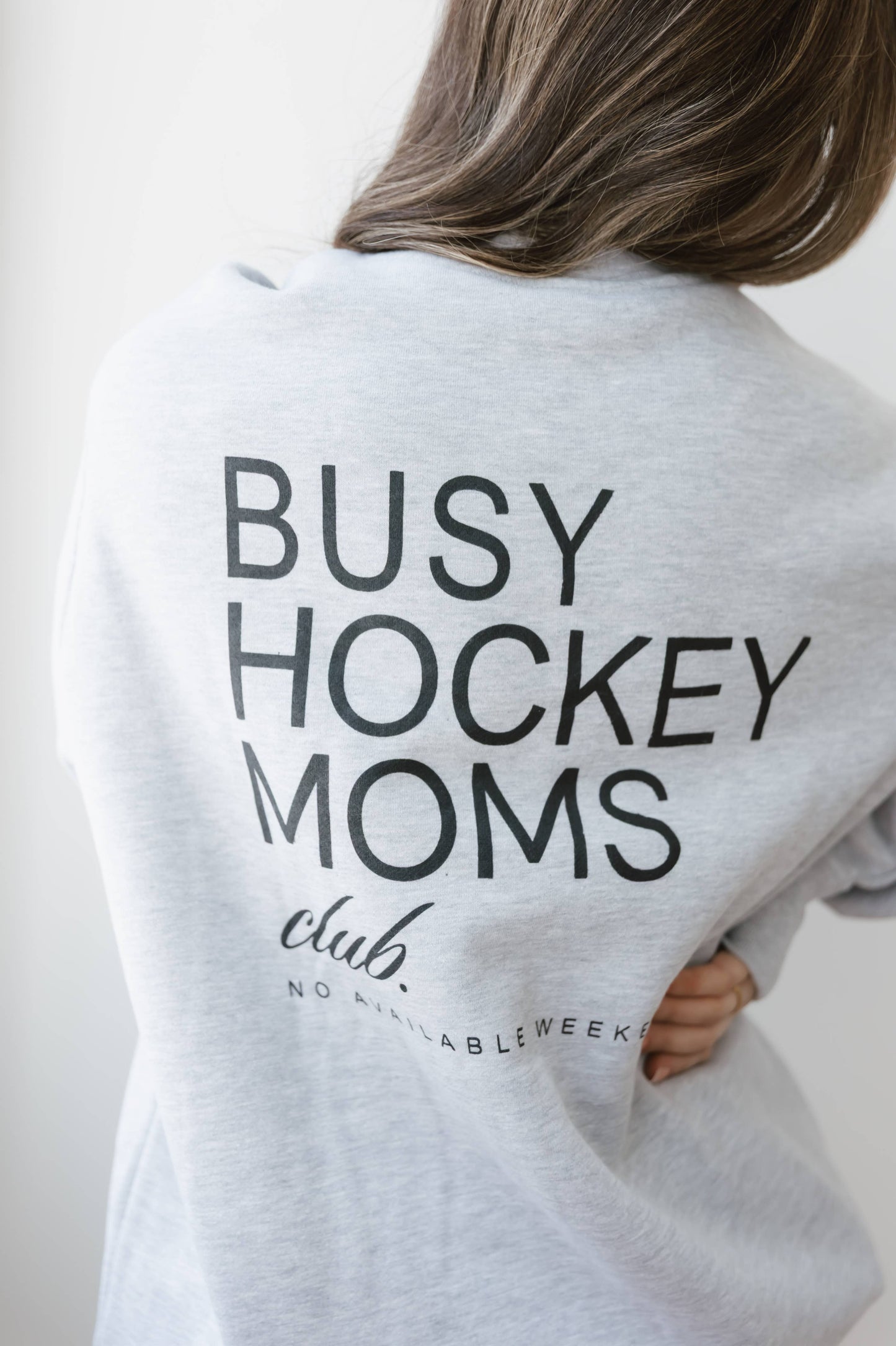 Busy Hockey Mom | Everyday Essentials Sweater: Heather Grey / 2XLarge
