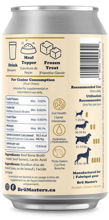 BrüMaster's Premium Dog Beer - SINGLE CAN