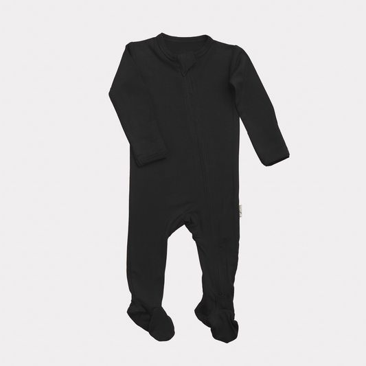 Bamboo Footed Sleepers | Solids: Night Black