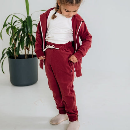 Baby/Kids' Bamboo Fleece Joggers | Cranberry