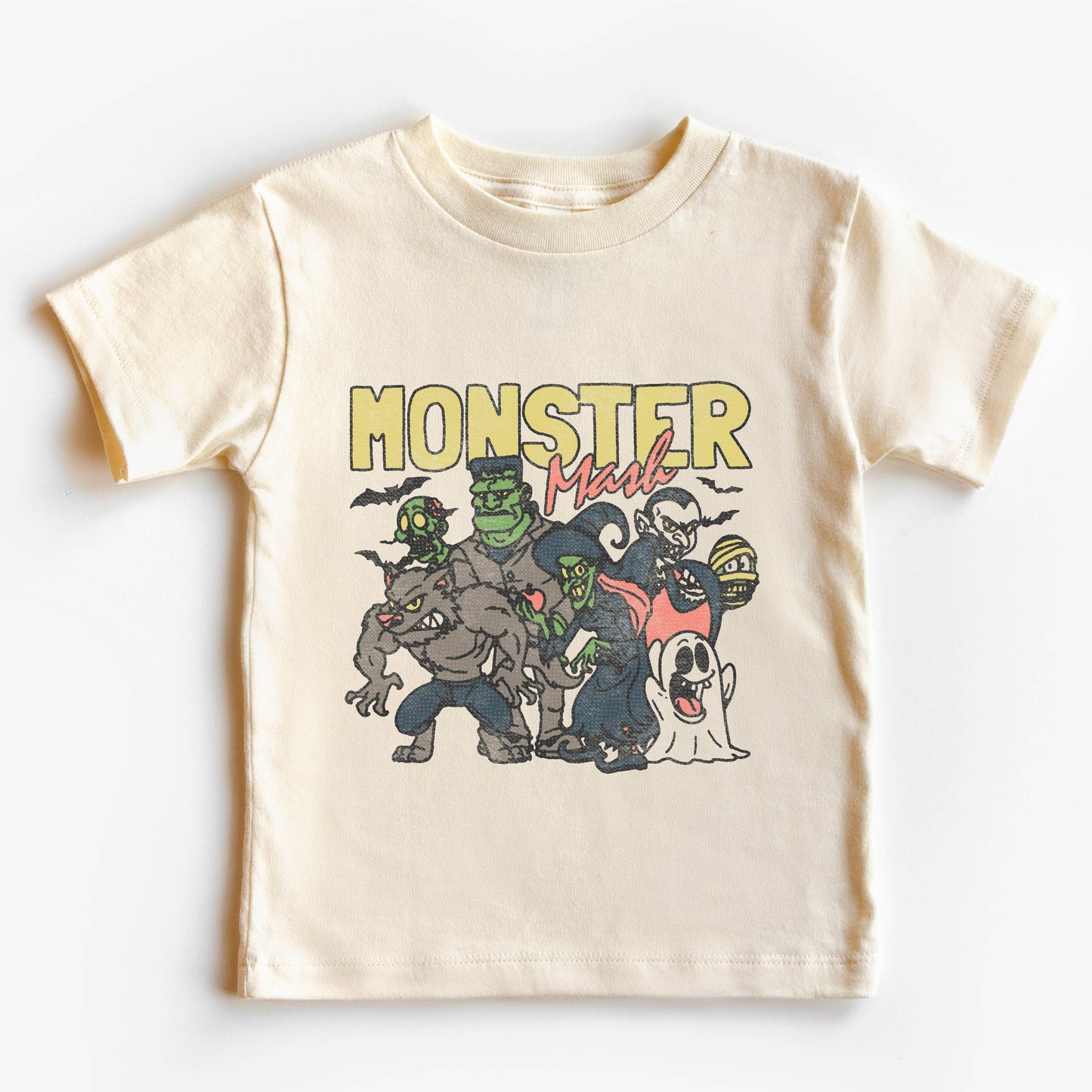 Kids Halloween Shirt Monster Graphic Tee For Toddler: Natural / 2T