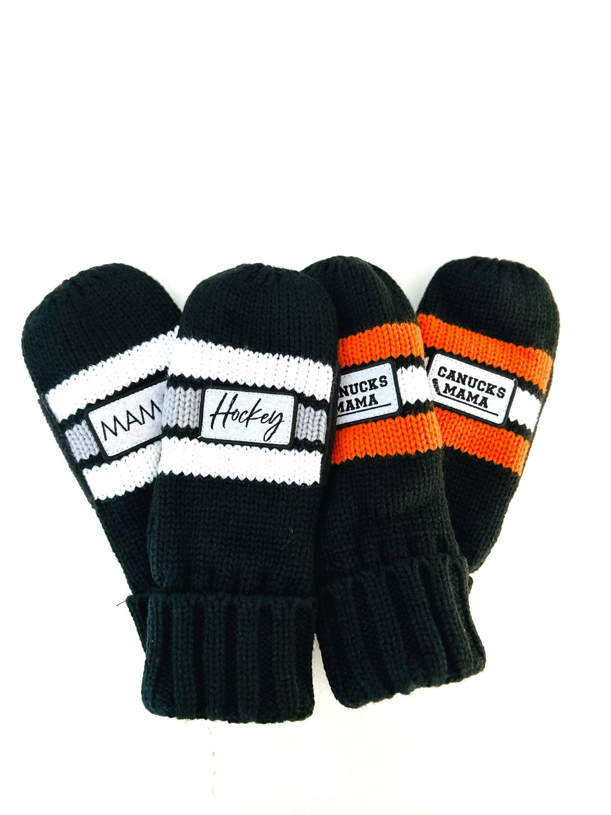 Hockey Mama | Mittens: Black
