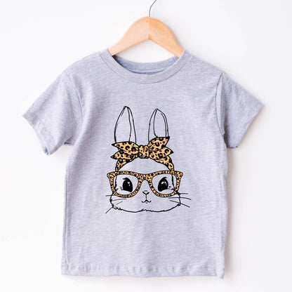 Easter Kids Tee - Spring Shirt For Kids - Bunny Glasses: Natural / 2T