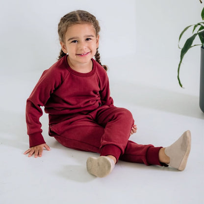 Baby/Kids' Bamboo Fleece Joggers | Cranberry