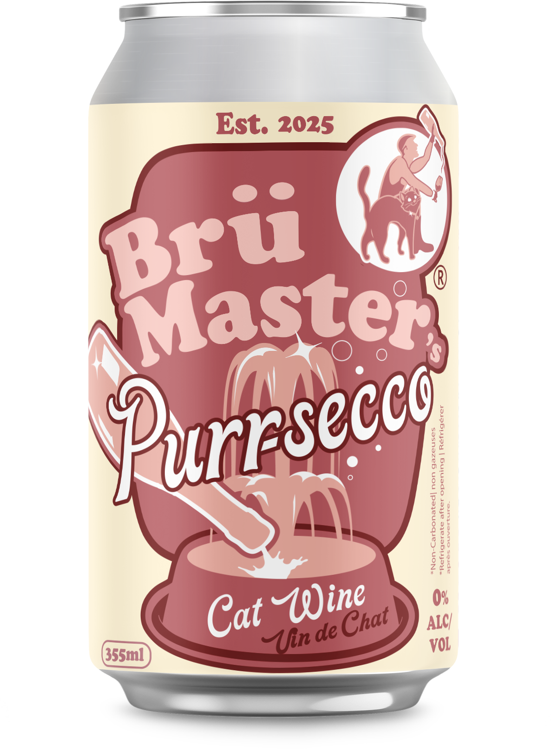BrüMaster's Purr-secco™ – Premium Cat “Wine” - SINGLE CAN