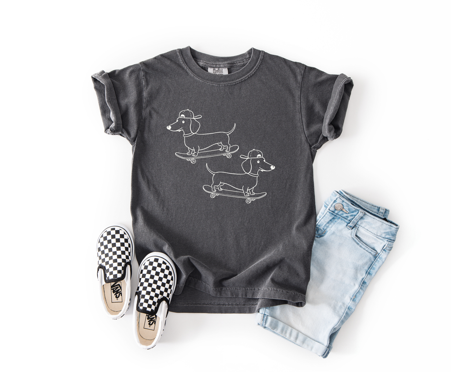 Skater Pups Tee | Minis: Butter / T-Shirt / Toddler 5T