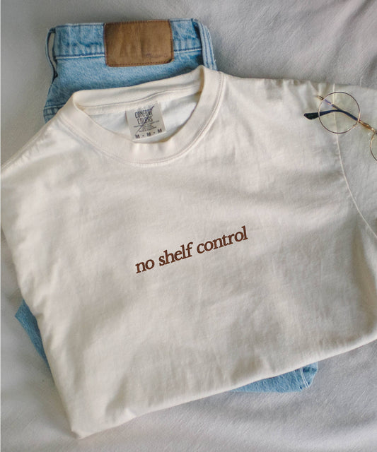 Embroidered Bookish Shirt Spring Comfort Colors Book Lover : Brick / Large