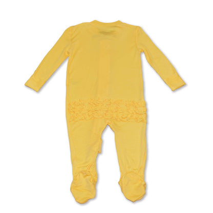 Bamboo Ruffle Footie (2 Way Zipper)
