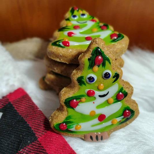 Christmas - Christmas tree cookies for dogs: Petit / Emballé individuellement