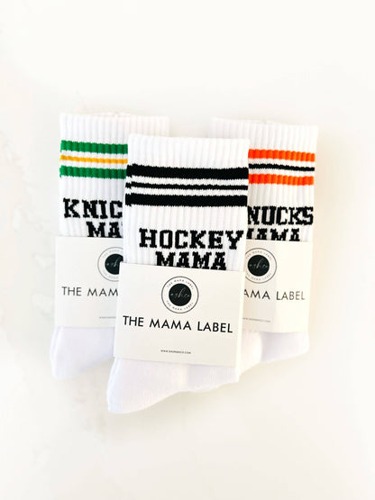Hockey Mama | Crew Socks: White