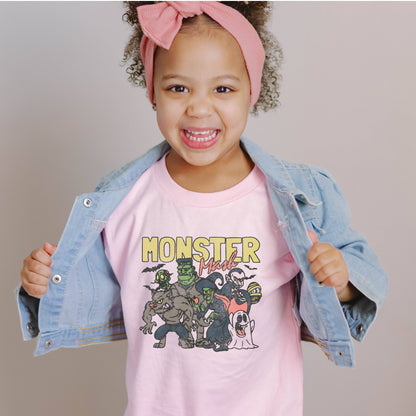 Kids Halloween Shirt Monster Graphic Tee For Toddler: Natural / 5T