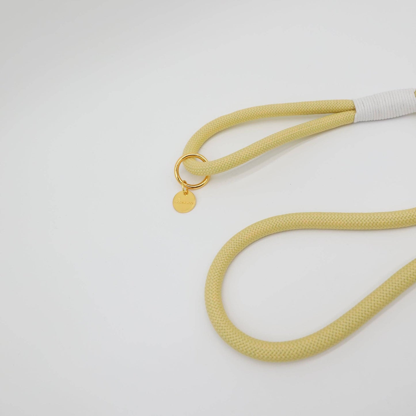 BRAIDED ROPE LEASH - BUTTER YELLOW