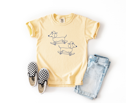 Skater Pups Tee | Minis: White / T-Shirt / Toddler 4T