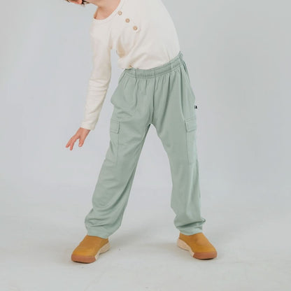 Youth Bamboo Cargo Pants | Burnt Brick