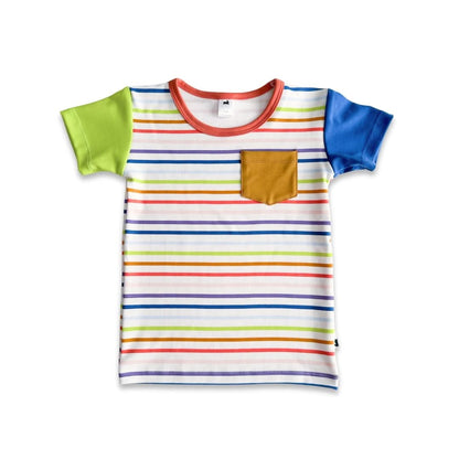 Youth Bamboo Pocket T-Shirt | Market Veggies Cream