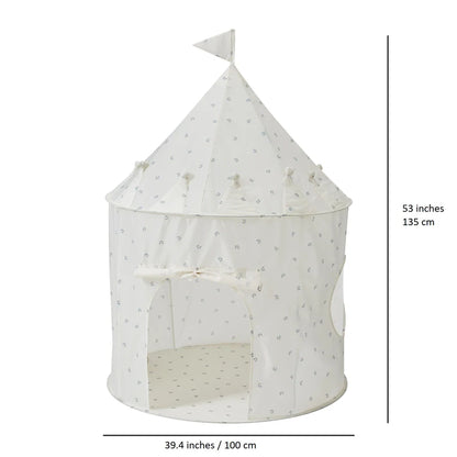 3 Sprouts - Fabric Play Tent Castle - Blueberry Ivory