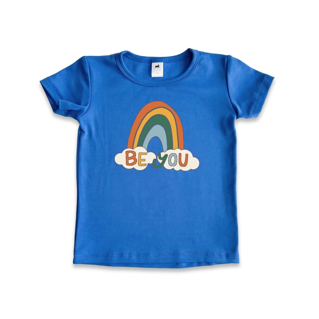 Baby/Kids Graphic Bamboo T-Shirt | Chocolate Donut On Leaf Green