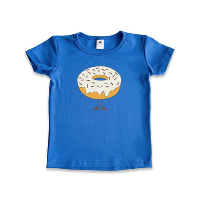 Baby/Kids Graphic Bamboo T-Shirt | Chocolate Donut On Leaf Green